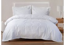 Постельное белье сатин Premium Lotus Home - Queena White (Турция), евро